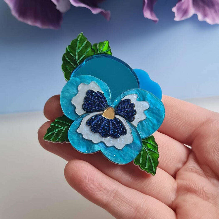 Pansy Brooch - Pre Order by Cherryloco Jewellery 3