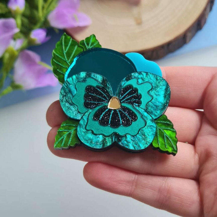 Pansy Brooch - Pre Order by Cherryloco Jewellery 9