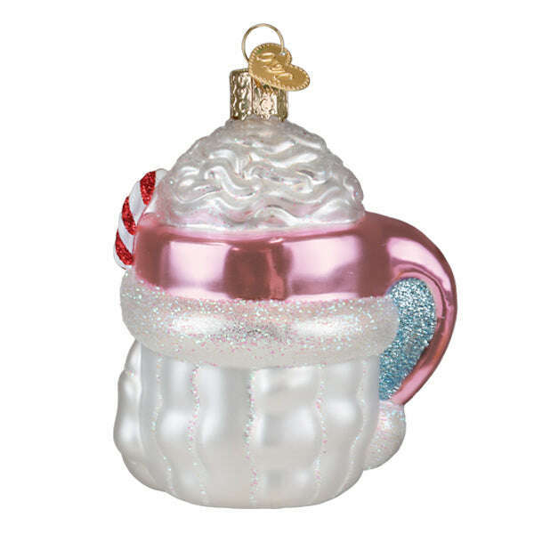 Old World Christmas Papa Noel Mug Blown Glass Ornament