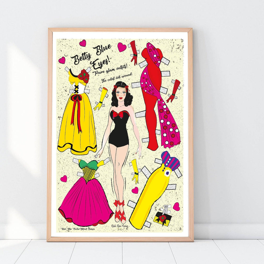Paper Doll Print by Rosie Rose Parker -A4 Size - Quirks!