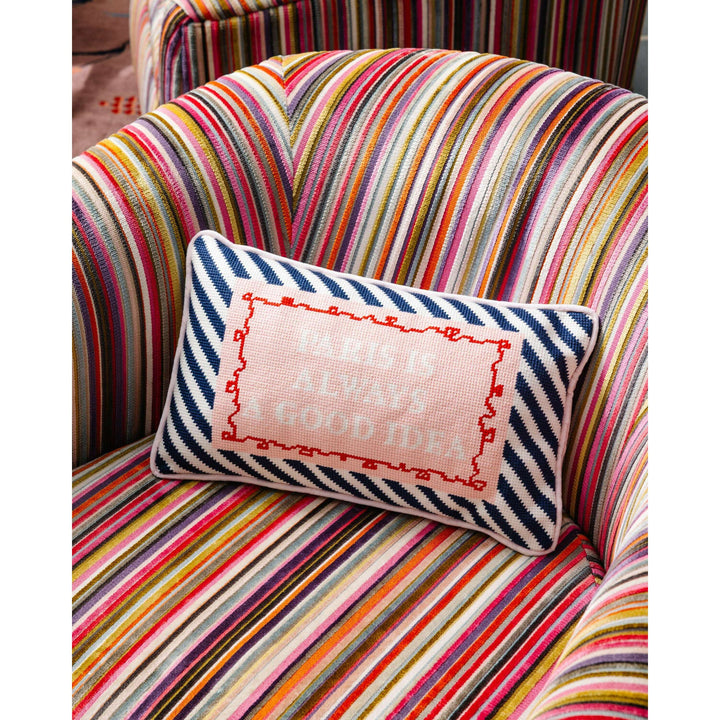 Paris Needlepoint Pillow