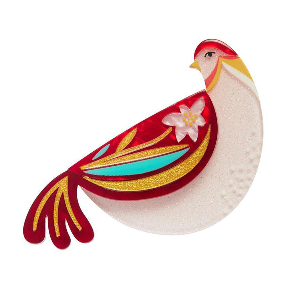 Partridge Perfection Brooch by Erstwilder image