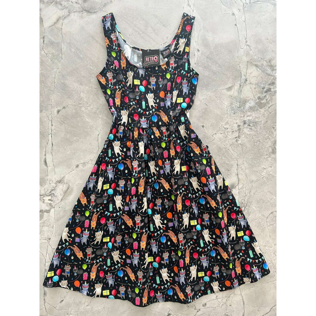 Party Cats Fit & Flare Dress