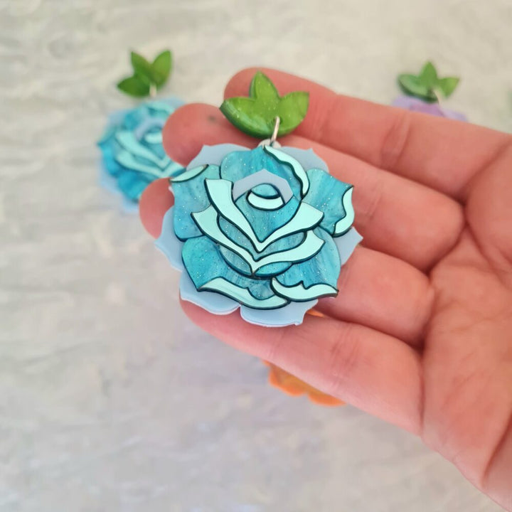 Pastel Rose Earrings by Cherryloco Jewellery 3