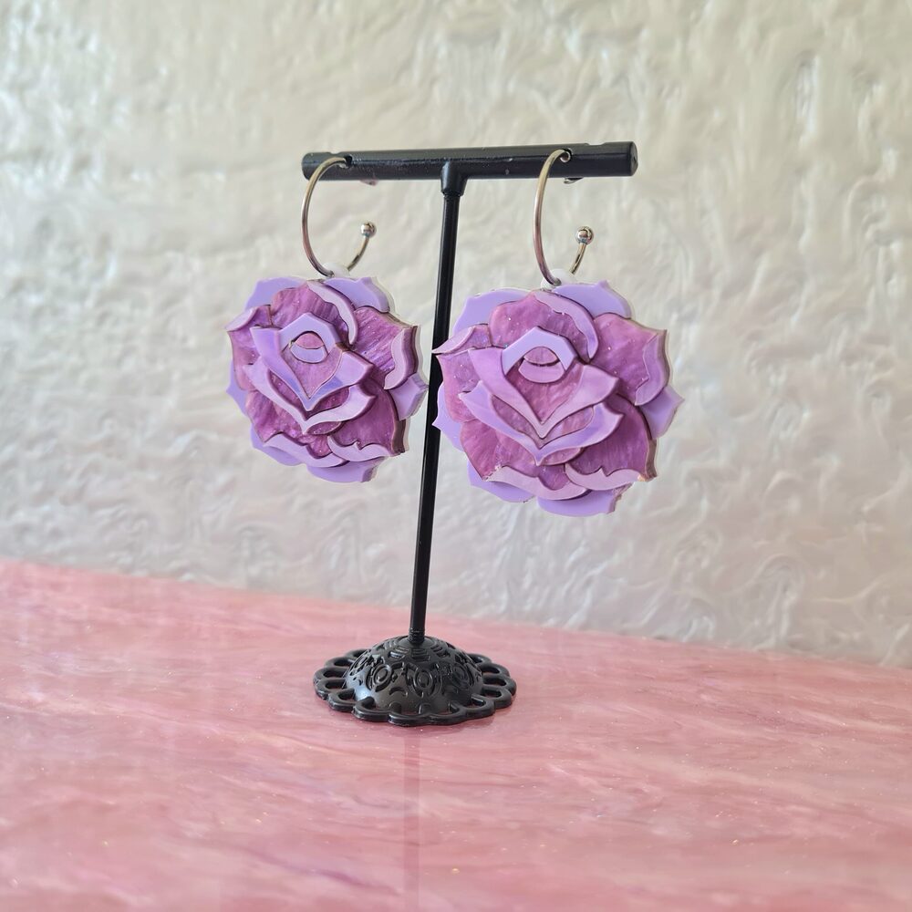 Pastel Rose Earrings by Cherryloco Jewellery 5