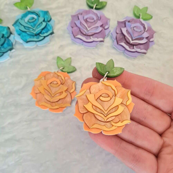 Pastel Rose Earrings by Cherryloco Jewellery 4