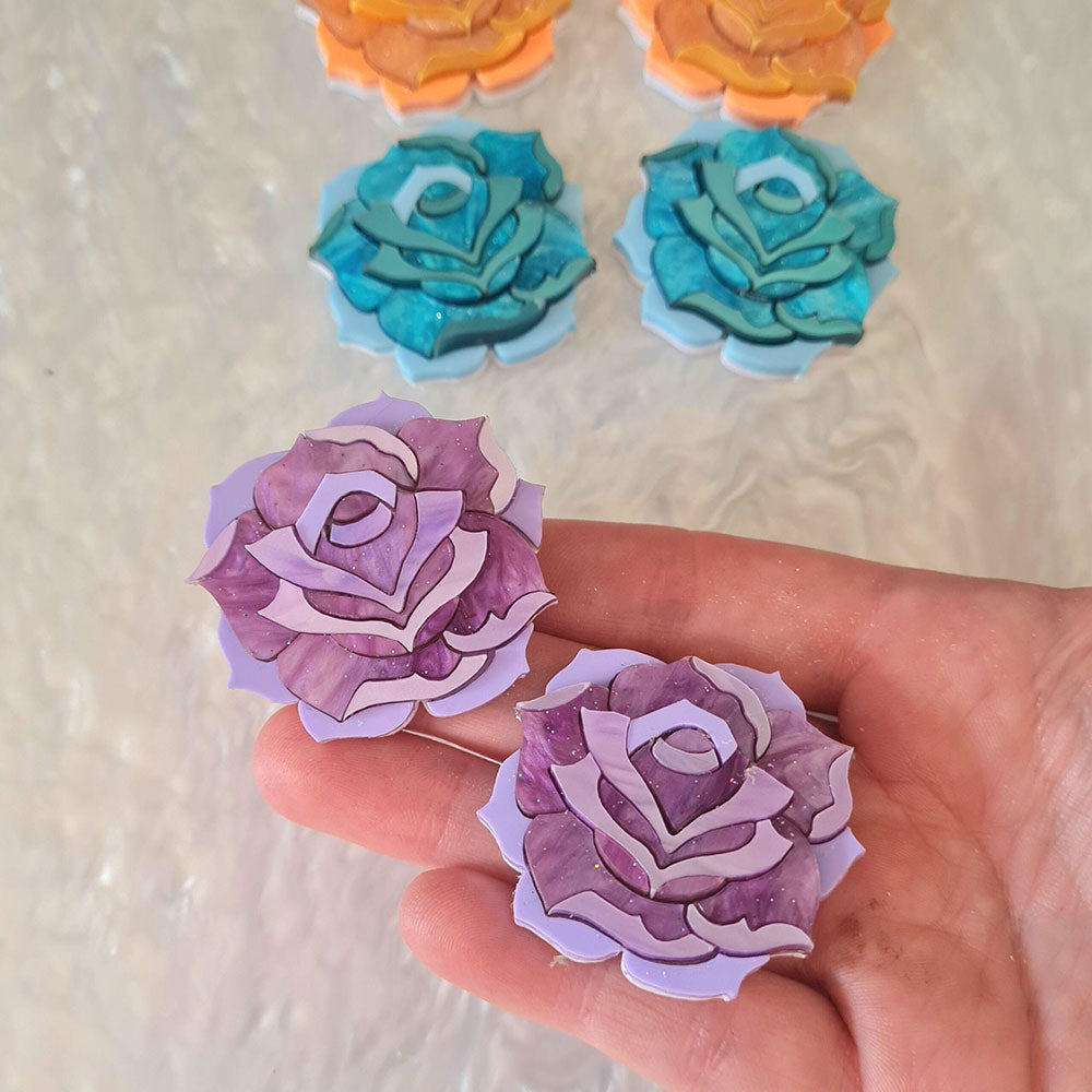 Pastel Rose Hair Clips by Cherryloco Jewellery 3