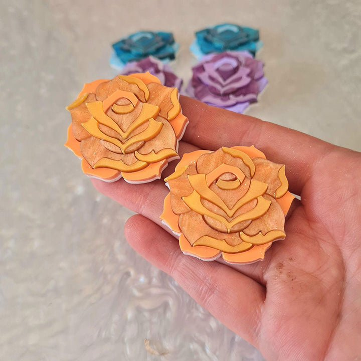 Pastel Rose Hair Clips by Cherryloco Jewellery 4