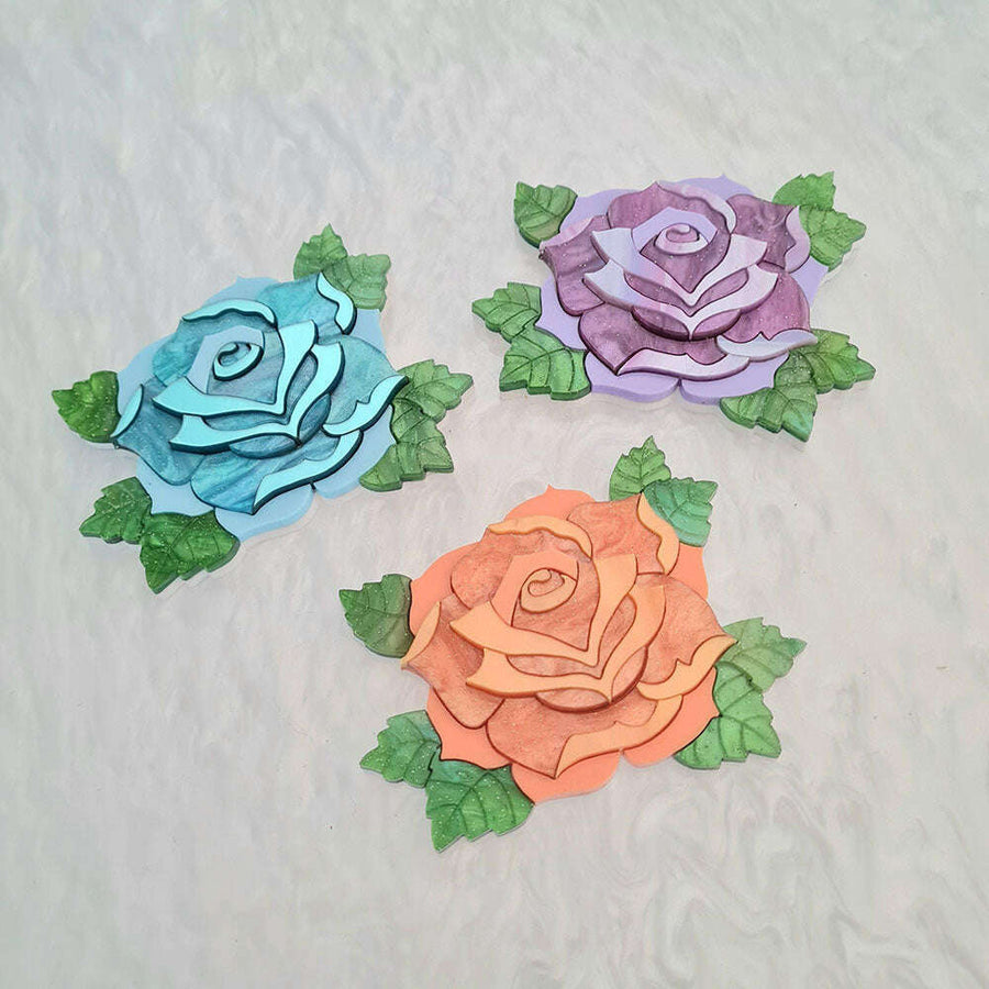 Pastel Rose Necklace by Cherryloco Jewellery 1