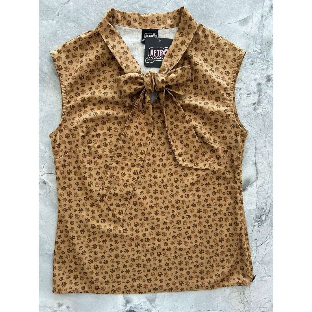 Paw Print Bow Top