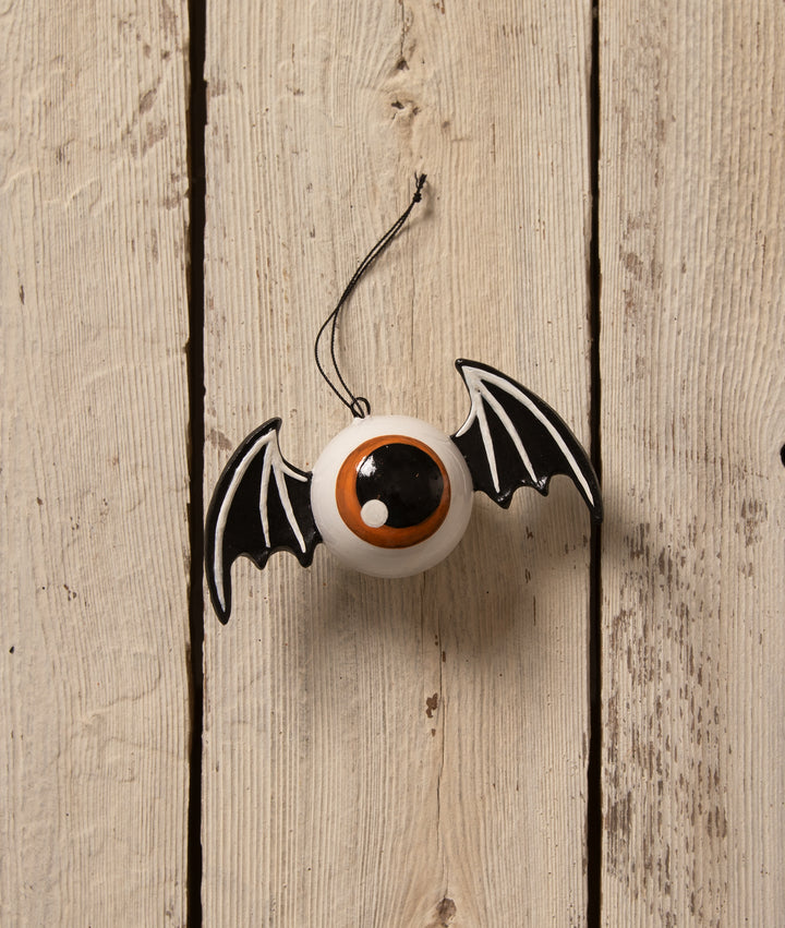 Orange Eyeball Bat Ornament by Bethany Lowe Designs, image 3
