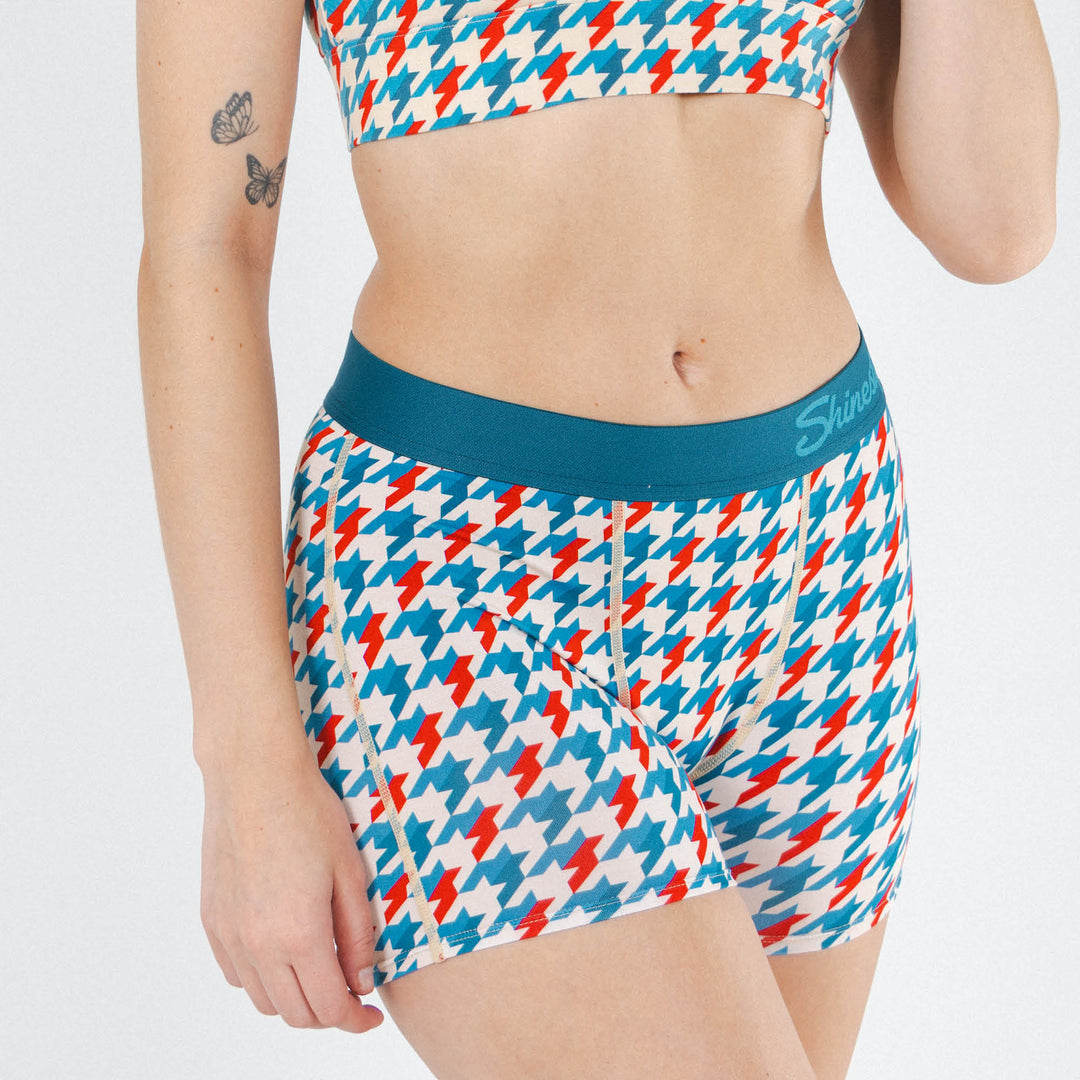 The Swanky | Retro Houndstooth Women’s Boxers