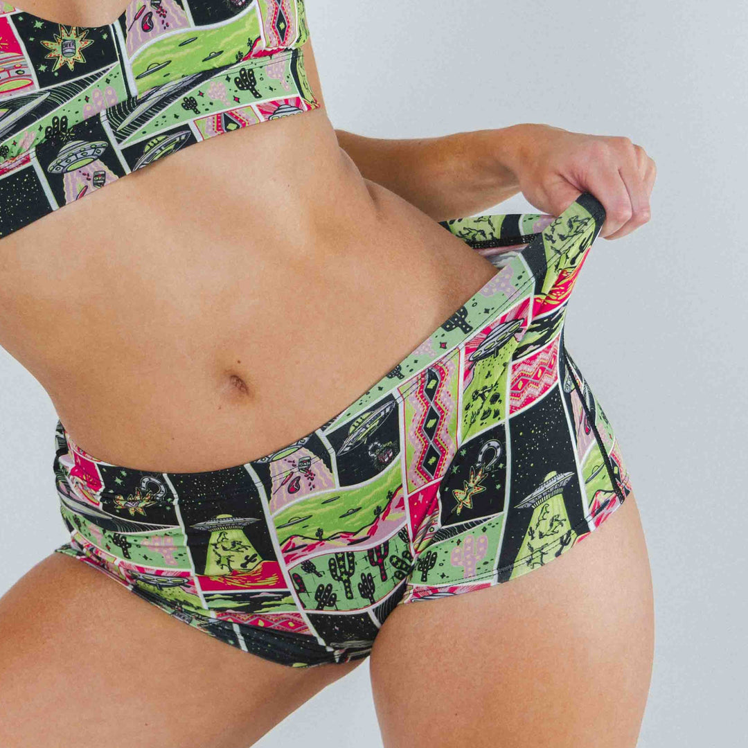The Area 51 | Retro-Futuristic Alien Modal Boyshort Underwear