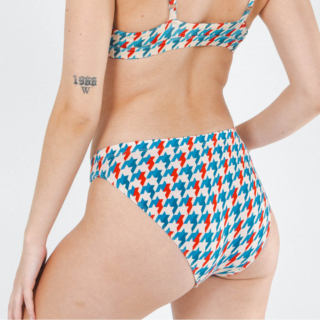 The Swanky | Retro Houndstooth Modal Bikini Underwear
