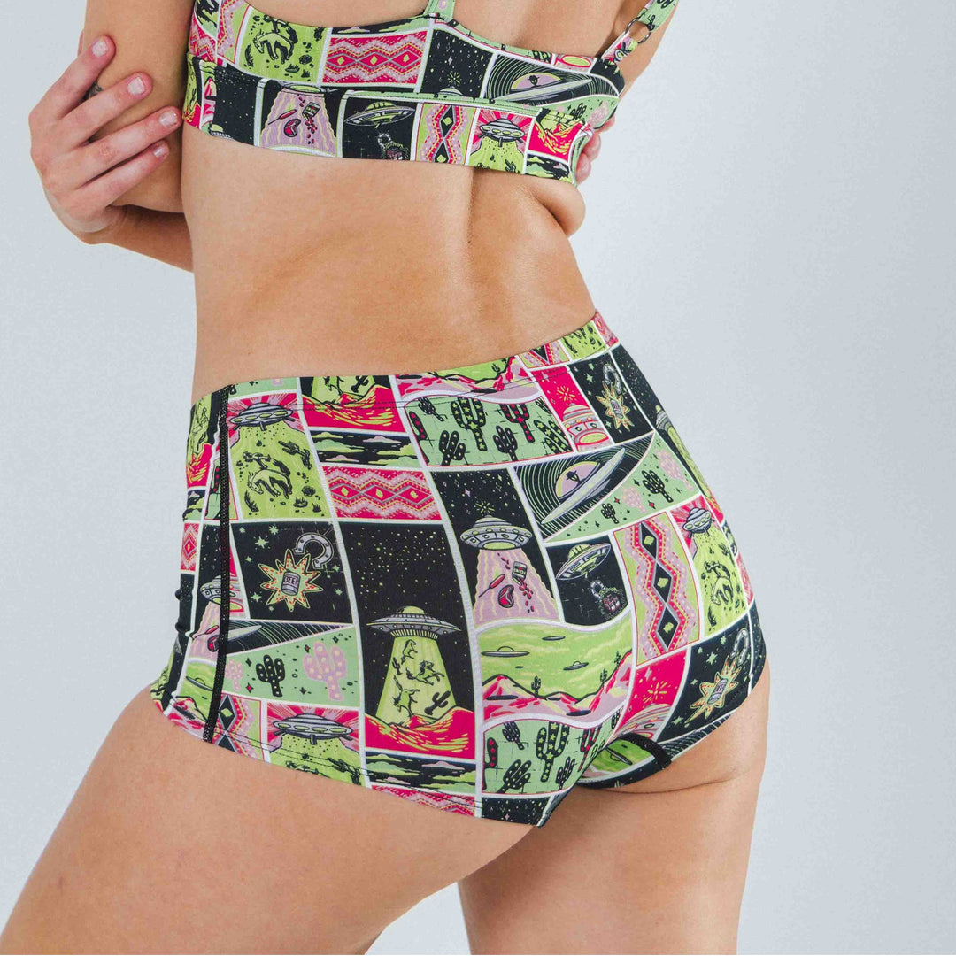 The Area 51 | Retro-Futuristic Alien Modal Boyshort Underwear