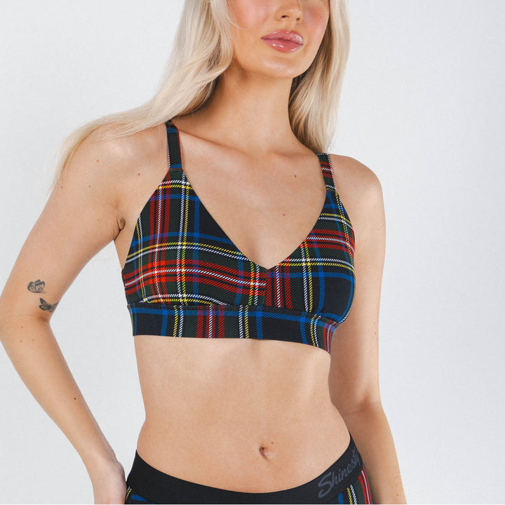 The Cappuccino | Holiday Tartan Plaid Boob Hammock™ Busty Bralette
