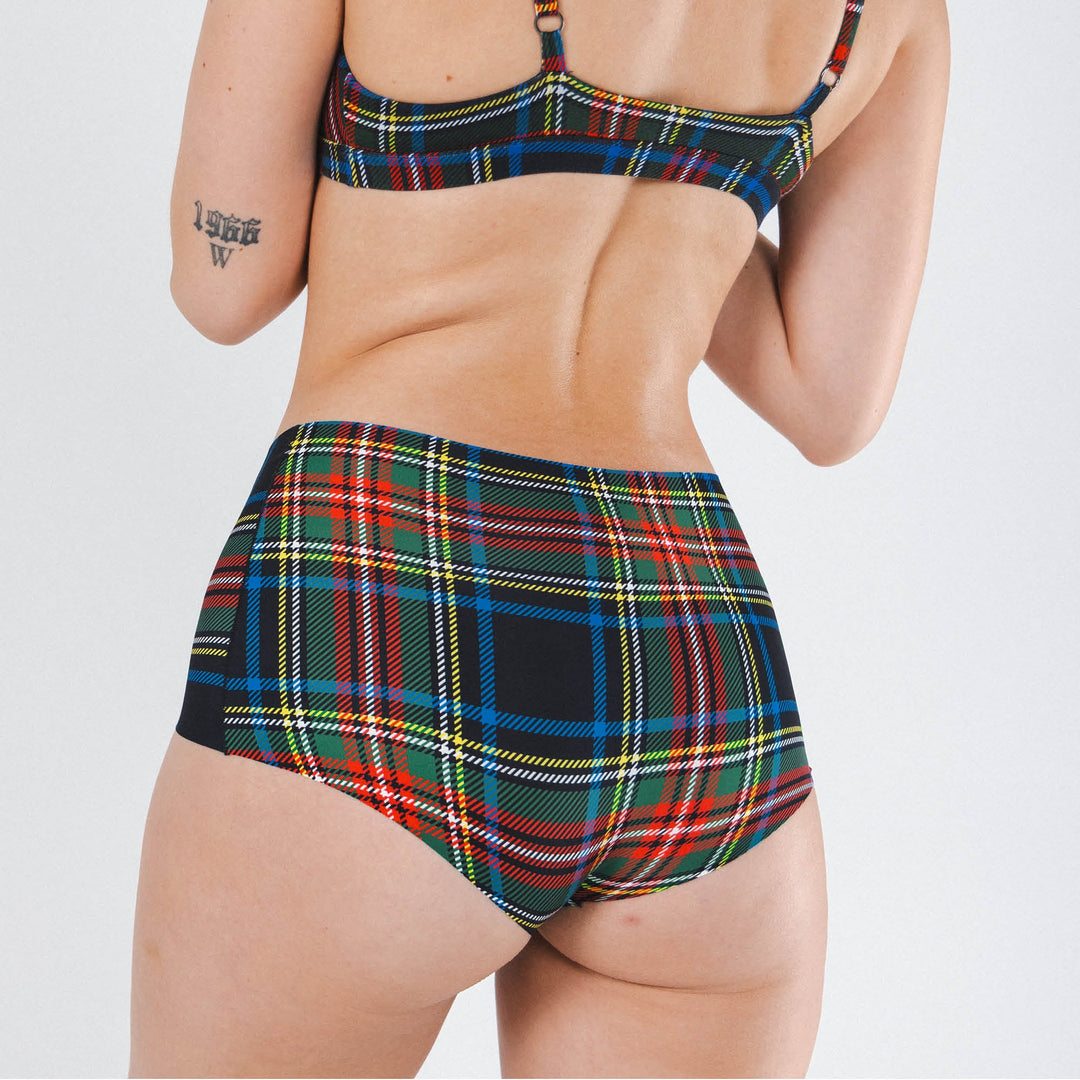 The Cappuccino | Holiday Tartan Plaid Women’s Seamless Boyshort