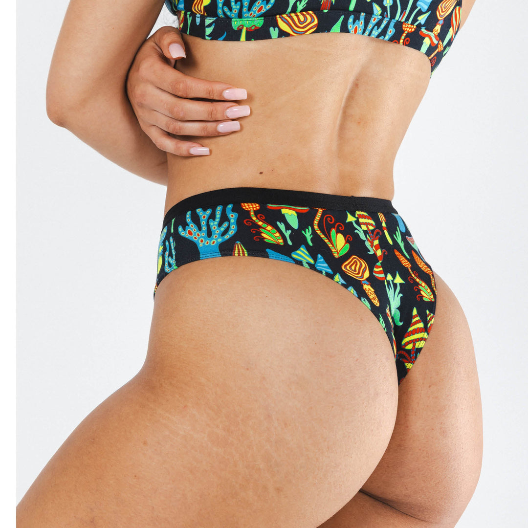 The Super Shroom | Neon Mushrooms Cheeky Underwear