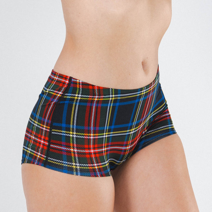 The Cappuccino | Holiday Tartan Plaid Modal Boyshort Underwear