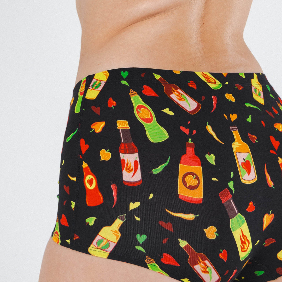 The Gotcha Sriracha | Hot Sauce Modal Boyshort Underwear