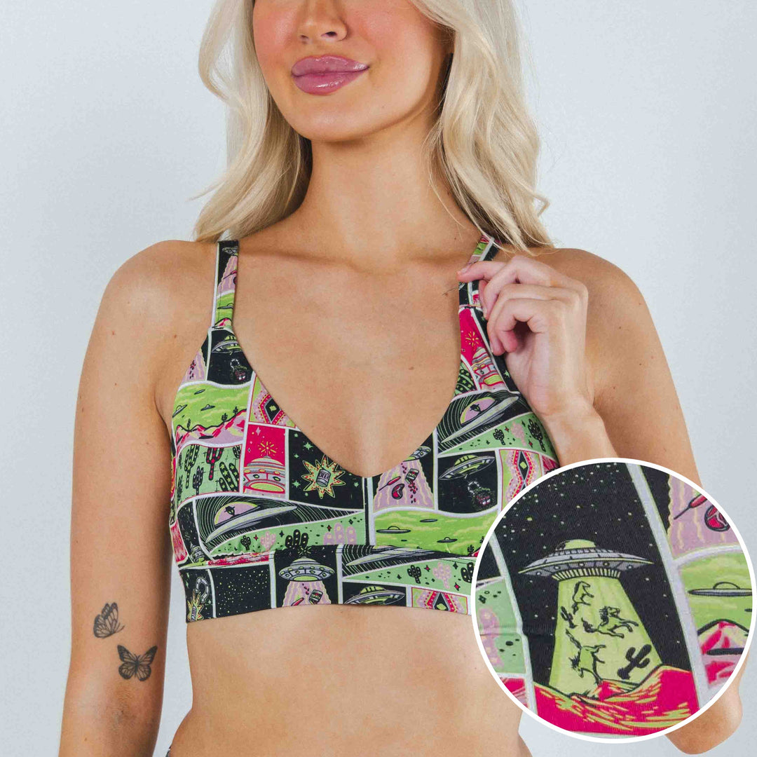 The Area 51 | Retro-Futuristic Alien Boob Hammock™ Busty Bralette