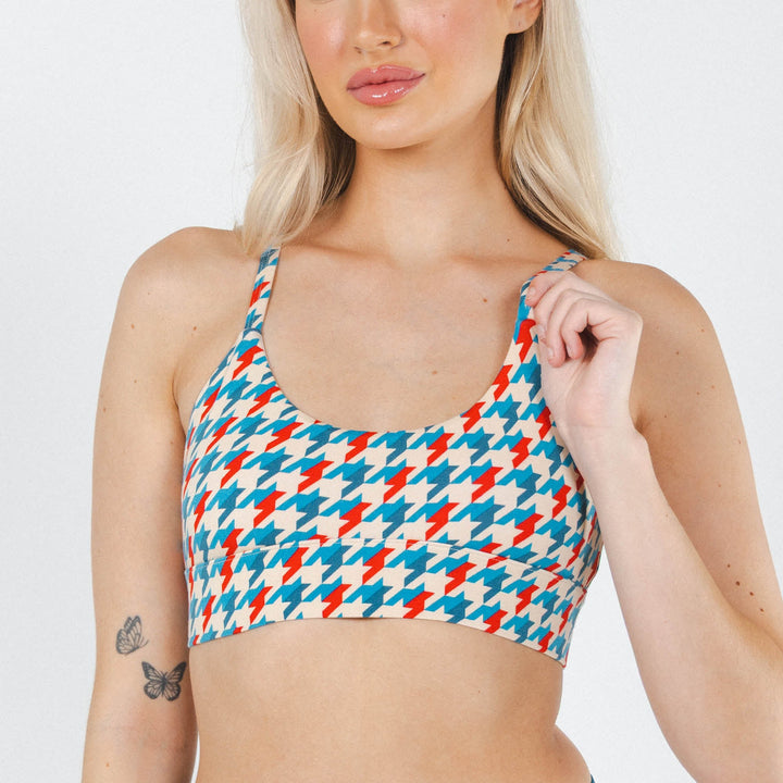 The Swanky | Retro Houndstooth Boob Hammock™ Scoop Bralette