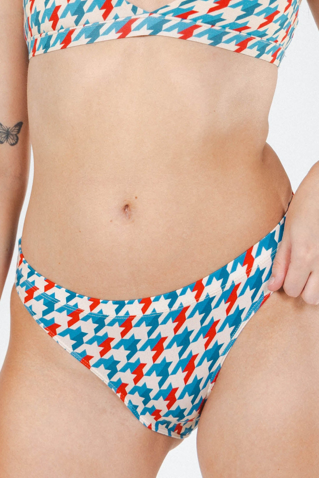 The Swanky | Retro Houndstooth Modal Bikini Underwear