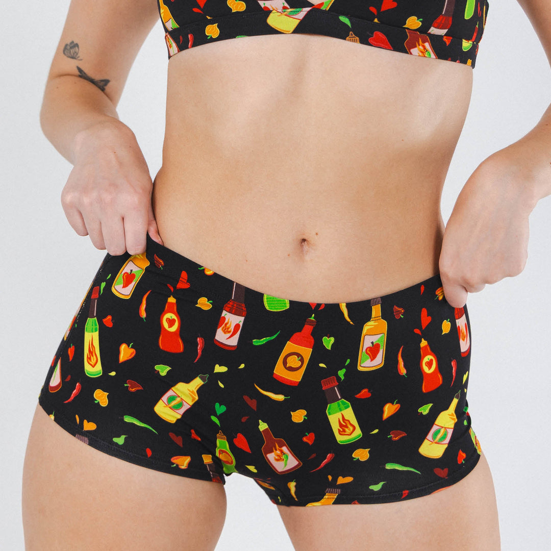 The Gotcha Sriracha | Hot Sauce Modal Boyshort Underwear