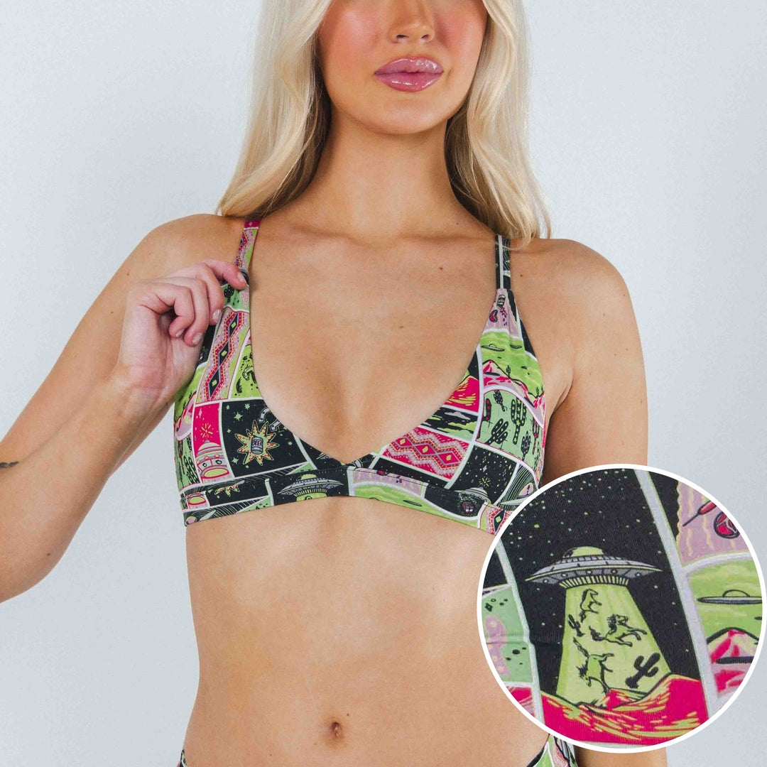 The Area 51 | Retro-Futuristic Alien Boob Hammock™ Triangle Bralette