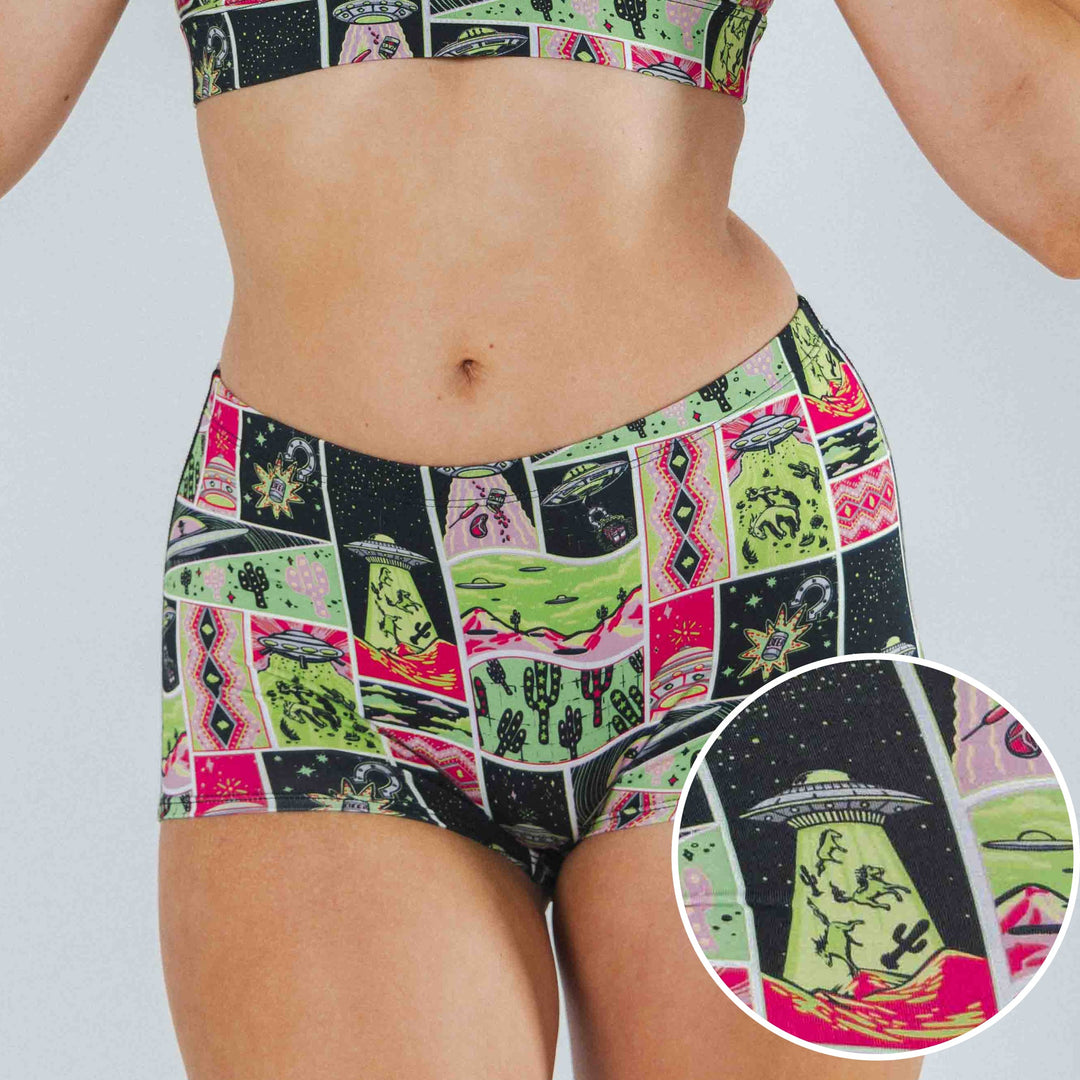 The Area 51 | Retro-Futuristic Alien Modal Boyshort Underwear