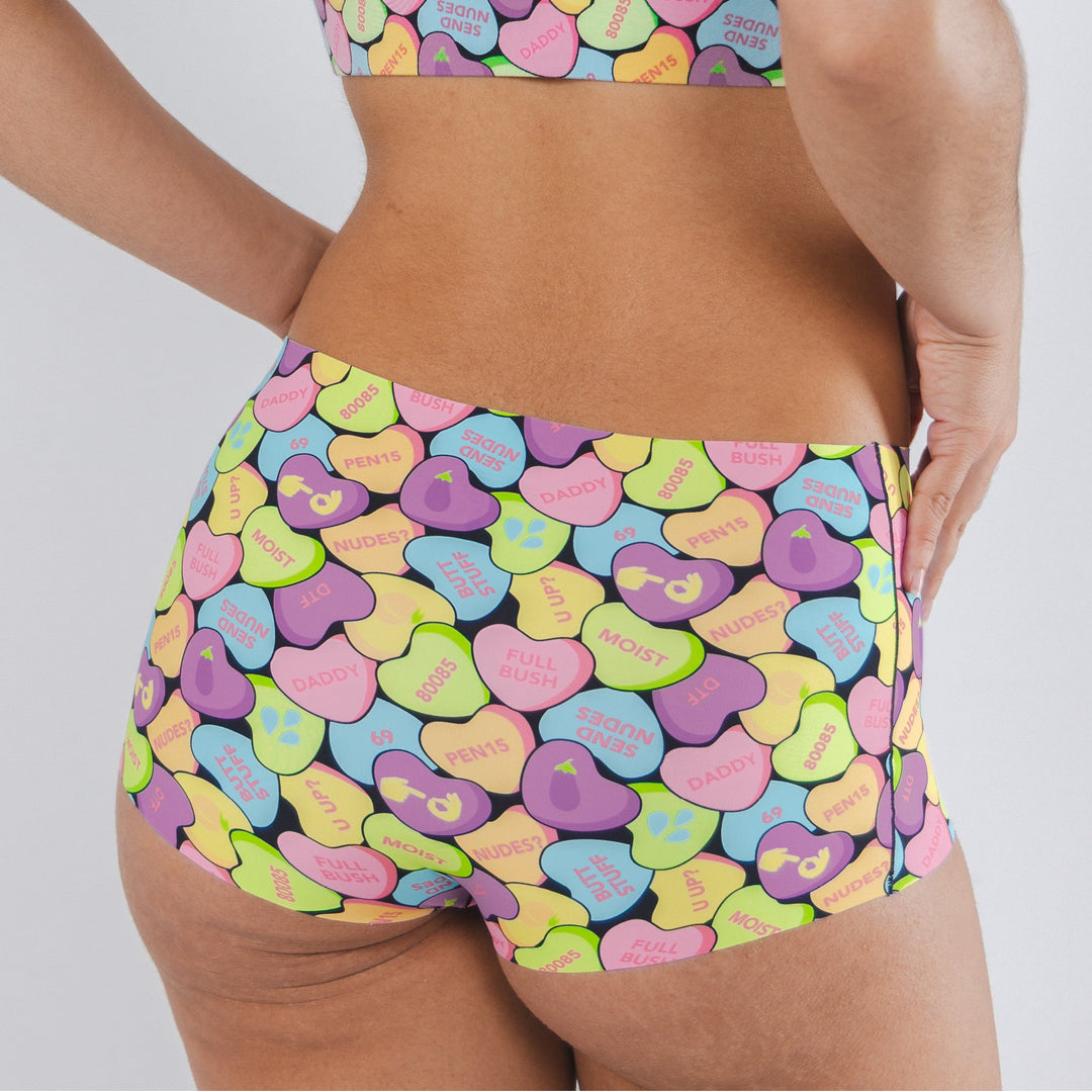 The Candy Crush | Candy Hearts Women’s Seamless Boyshort