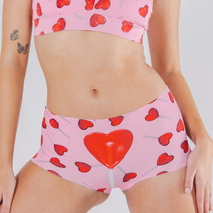 The Suckered In | Heart Lollipop Women’s Seamless Boyshort