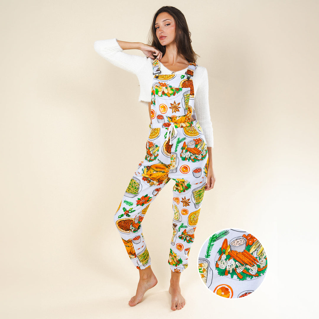 The Spread | White Thanksgiving Women's Pajamaralls®