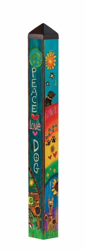Peace Love Dog 40" Art Pole by Studio M - Quirks!