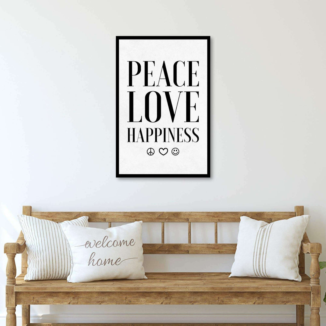 Peace Love Happiness Sign II