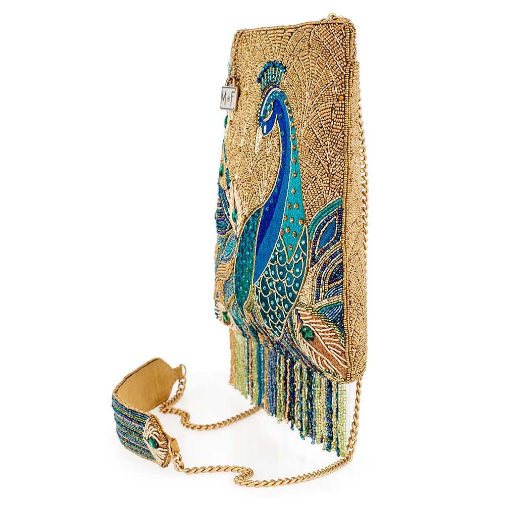 Peacock Feathers Crossbody Handbag by Mary Frances image 4