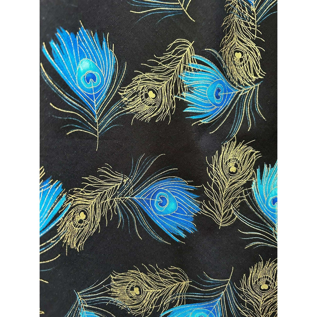 Peacock Feathers Vintage Dress