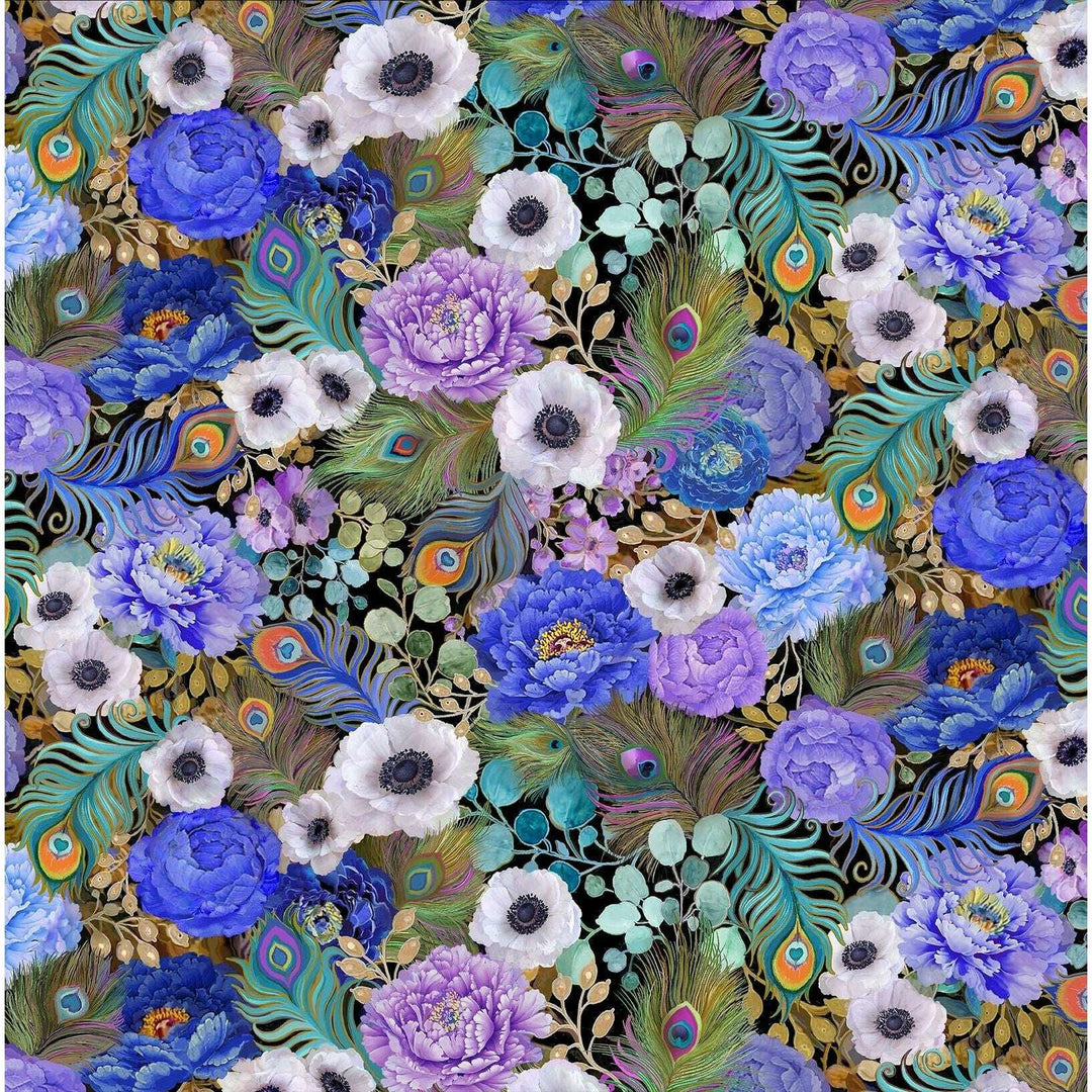 Peacock Floral Vintage Dress
