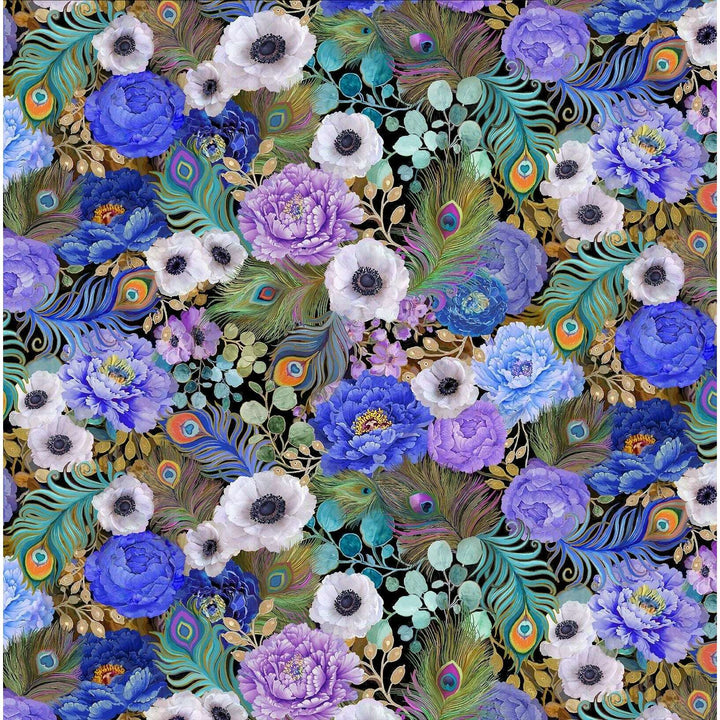 Peacock Floral Vintage Dress
