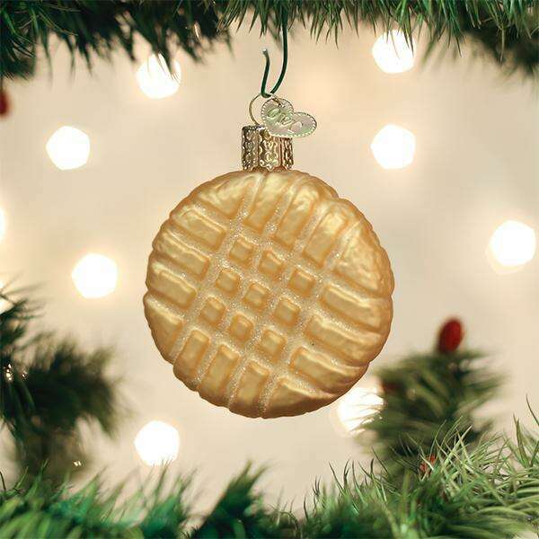 Old World Christmas Peanut Butter Cookie Blown Glass Ornament