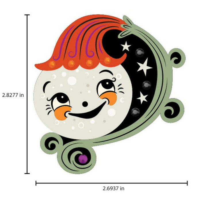 Peeking Petalluna Brooch by Johanna Parker x Lipstick & Chrome -ORANGE – view 3