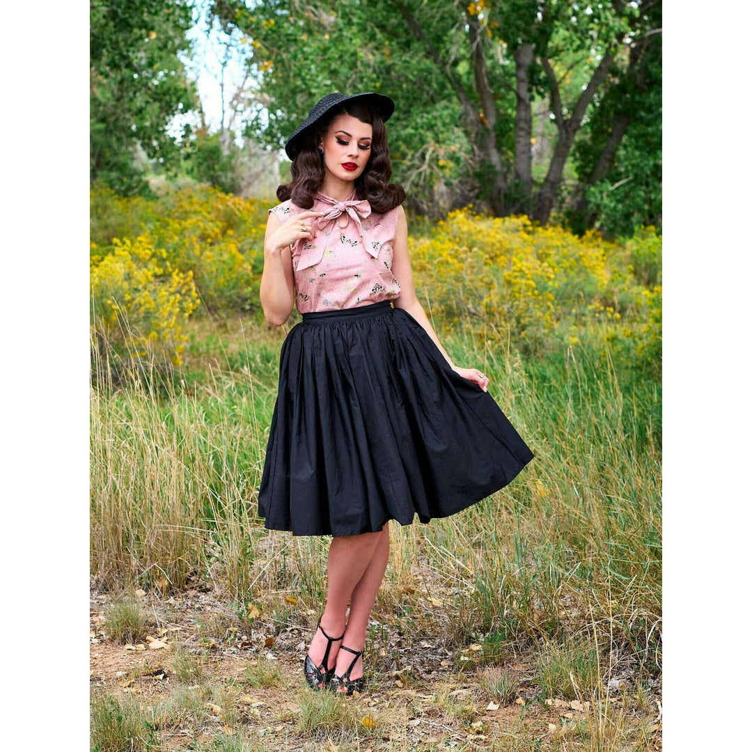Peggy Swing Skirt in Black