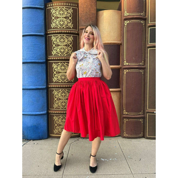 Peggy Swing Skirt in Red