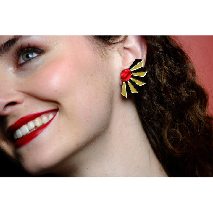 Accordion Flower Earrings by Laliblue 3