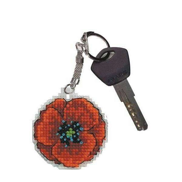 Pendant - poppy  Counted cross stitch kit 8082A