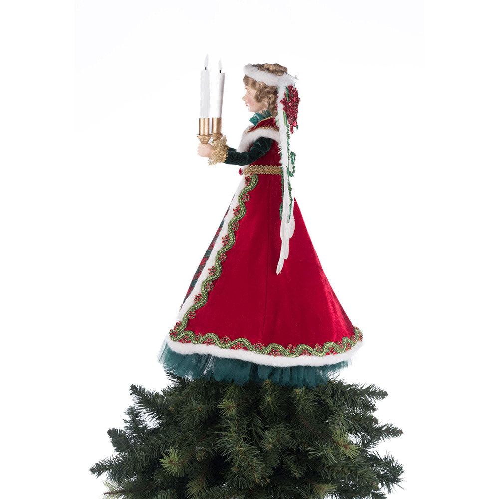 Penelope Poinsettia Angel Tree Topper by Katherine's Collection image 6