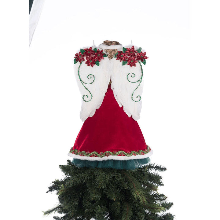 Penelope Poinsettia Angel Tree Topper by Katherine's Collection image 7