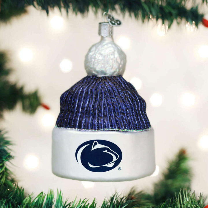 Old World Christmas Penn State Beanie Blown Glass Ornament