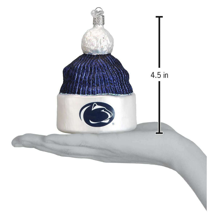 Old World Christmas Penn State Beanie Blown Glass Ornament