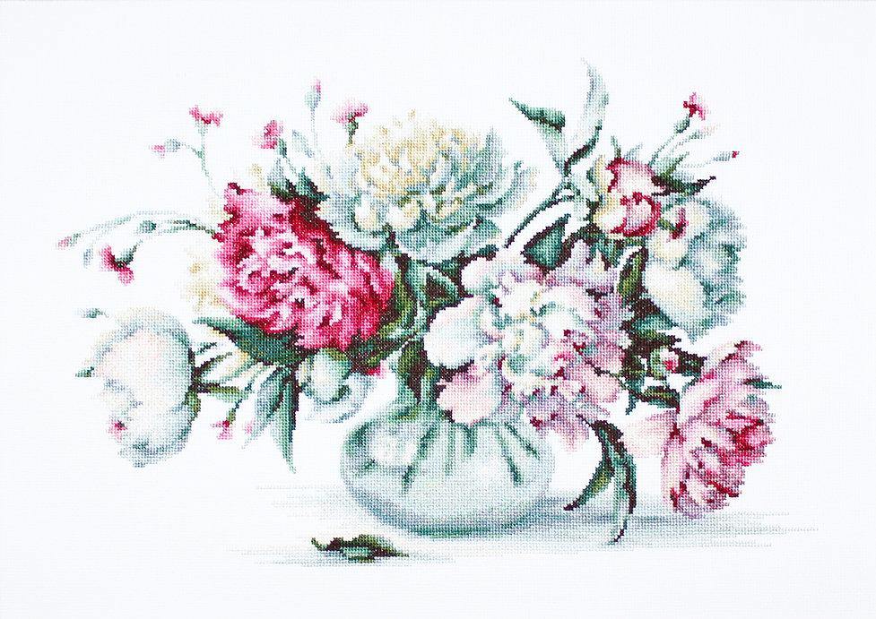 Peonies B2263L Counted Cross-Stitch Kit